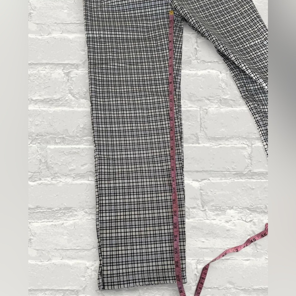 Hope & Harlow Light blue & White Plaid Pull-on Slacks - Picture 3 of 4